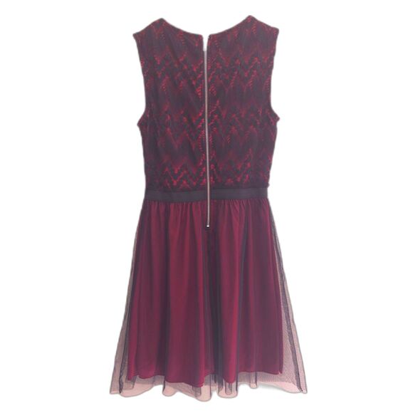 Speechless Black Lace Maroon Fit & Flare Dress M Goth Homecoming Y2K Party Hoco - Picture 2 of 7